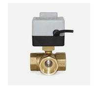 1 Uds. Válvula de bola eléctrica de latón de 1 "actuador eléctrico de dos controles de 3 cables AC220V de 3 vías con interruptor manual