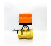 1 Uds. Válvula de bola eléctrica latón 1-1/4 "actuador eléctrico bidireccional tres cables y dos controles con interruptor manual 220V 24V 12V(DC12V)