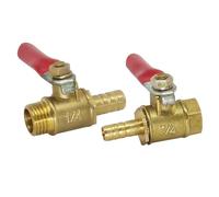 1 Uds válvula de latón 6 8mm 10mm 12mm espiga for manguera 1/8 ''1/4'' 1/2 ''macho hembra Conector de hilo de púas adaptador acoplador de instalación de tuberías de cobre(FM,10MM TUBE_3/8")