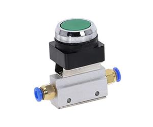 1 Uds válvula mecánica 1/8 "rosca 2 posiciones 3 vías botón plano verde válvula neumática momentánea MOV-321PP LiMePng(4MM)
