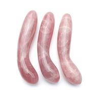 1 Uds. Varita Yoni De Masaje De Cristal De Cuarzo Rosa Natural Hecha A Mano