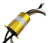 1 Uds vendedor de oro 1 canal 1000M Ethernet anillo colector conector agujero 12,7mm anillo deslizante giratorio