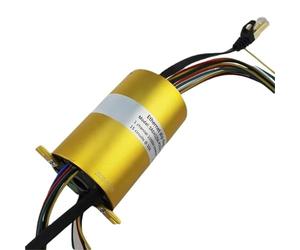1 Uds vendedor de oro 1 canal 1000M Ethernet anillo colector conector agujero 12,7mm anillo deslizante giratorio