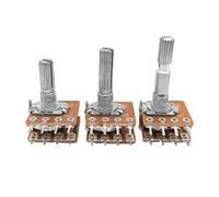 1 Uds WH148 potenciómetro amplificador de volumen de Audio de doble canal B50K B100K con eje de flor escalonada 20mm 25mm 30mm(Shaft 30mm,100K Ohm)