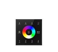 1 Uds WT5 controlador RGBCCT inteligente 12V 24V DC 5 en 1 atenuador RGB CCT RGBW tira de luz LED Panel táctil 2,4G controlador(T15 Black Only)
