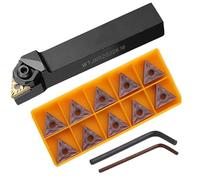 1 Uds WTJNR 2020K16 portaherramientas de torneado de carburo Indexable + 10 Uds TNMG160408 insertos herramientas de corte de torno de Metal