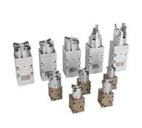 1 Uds. YCMRS3-32D máquina de llenado de PCMRS2-25D tapa de tornillo cilindro de tapa de tornillo de tres/dos garras, garra de aire de dedo giratoria infinita de 360 grados(Blue)