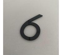 1 UNID 5x3.5 cm Adhesivo 3D Etiqueta de Número de Casa Placa de Puerta Letrero Buzón Exterior Apartamento Habitación de Hotel Número de Dirección Placa de Pegatinas Modernas for el Hogar(Black 6)