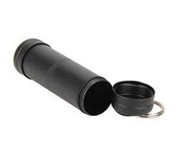 1 unid caja de la caja de la píldora a prueba de agua Mini píldoras caja contenedor acero inoxidable/aleación de aluminio botella de medicina llavero para exterior, 02