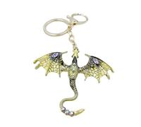 1 unid creativo imitación dragón colorido pintado a mano metal llavero hombres y mujeres moda llavero joyería accesorios regalo