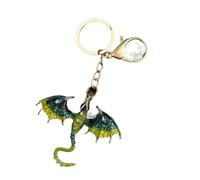 1 unid creativo imitación dragón colorido pintado a mano metal llavero hombres y mujeres moda llavero joyería accesorios regalo