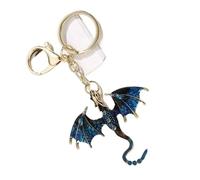 1 unid creativo imitación dragón colorido pintado a mano metal llavero hombres y mujeres moda llavero joyería accesorios regalo