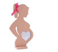 1 UNID Diseño de Mujeres Embarazadas Marco de Fotos de Madera Self Stand Boda romántica Lady Body Props AMOR Marco de fotos Soporte drop ship, Estados Unidos