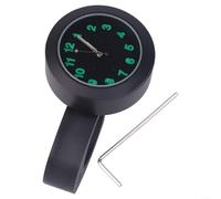 1 unid impermeable motocicleta reloj cuarzo manillar reloj a prueba de golpes para Cruiser Custom Bike Electric Car Scooter Riding Negro (negro)