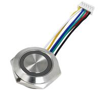 1 unid/interruptor de luz Ultra corto momentáneo 16/19/22/25/30mm 12V 220V 1NO pulsador metálico impermeable con conector de cable de doble cabeza