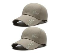 1 unid Sombreros Hombres Verano ala Larga Gorras de béisbol Primavera Casual al Aire Libre Sol Pesca Protectores solares Sombra Mujeres Web Oficial(Khaki 2pc)