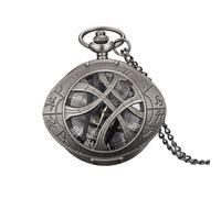 1 unid suéter Cadena Reloj de Bolsillo Creativo Vintage Hueco Ojo Colgante Estudiante Flip Reloj de Cuarzo Recuerdo Personalidad Regalo