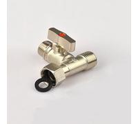 1 unidad, 1/2 ''BSP, macho a macho a hembra, tipo T, válvula de bola de junta suelta chapada en latón, conector de instalación de tubería gruesa for grifo de agua