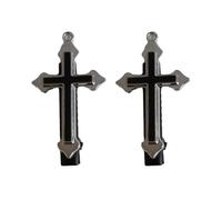 1 unidad/1 par de horquillas góticas con forma de cruz para adolescentes, Halloween, coleta de caballo