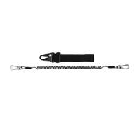 1 unidad/2 correas de metal para cañas de pescar, correas de amarre con cordón en espiral, cañas de pescar y deportes al aire libre