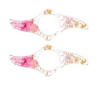 1 unidad/2 soportes para páginas de libro de pulgar, flores secas, marcapáginas de resina, anillo para dedos, soporte para abrelibros, accesorios de lectura para amantes de los libros, lectores, color