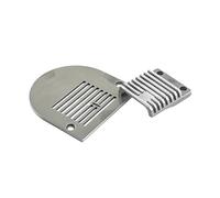 1 unidad 2284 Placa de aguja en zigzag ensanchada 3 agujas, 6/8 filas, punta media luna multidiente for coser