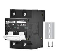 1 unidad 2P MCB 100A 125A 150A DC100V 150V 250V 500V 1000V Disyuntor de voltaje Curva C Panel solar Batería Protección contra cortocircuitos(2P DC260-500V,150A)
