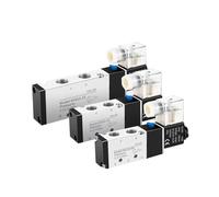 1 unidad 4V110 4V210 4V310 válvula solenoide eléctrica neumática de 5 vías y 2 bits, grupo de válvulas solenoides de aire de control.(AC220V,4V110-06)