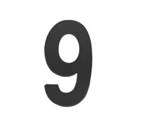 1 Unidad, 5-9 Cm, Número De Casa, Pegatina Acero Inoxidable for Exteriores, Señales Digitales, Placa Dirección, Habitación Hotel(9-Black,7.5 cm)