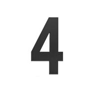 1 Unidad, 5-9 Cm, Número De Casa, Pegatina Acero Inoxidable for Exteriores, Señales Digitales, Placa Dirección, Habitación Hotel(4-Black,5 cm)