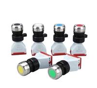 1 unidad 8097 Interruptor de botón 1NO1NC Indicador luminoso Alimentación Contacto Plateado Caja de distribución (Two Button Reset, Red and Green)