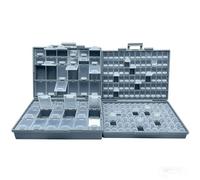 1 unidad AideTek BOXALL48 y 1 unidad BOXALL144 Compartimentos Caja Caja Organizador SMT Piezas Organizador Superficie Caja Etiquetas