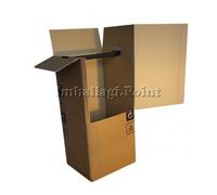 1 unidad - Cajas armario para mudanza, para transportar la ropa, de doble onda de 50 x 50 x 120 cm