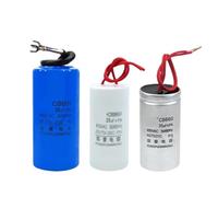 1 unidad CBB60 35UF 450V AC motor lavadora deshidratadora bomba de agua condensador de arranque(35UF white)