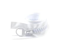 1 unidad, cremallera de resina abierta n.° 20, longitud 60-800 cm, apta para ropa, cremalleras de chaquetas de plumas y kit de reparación de cremalleras para tiendas de campaña.Blanco,90 cm