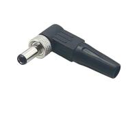 1 unidad de 90 grados macho 5,5x2,1mm 2,5MM x 5,5MM tornillo de bloqueo | De alimentación CC Conector y estándar seguro localizable en metal(B-5.5-2.5)