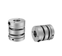 1 unidad de aleación de aluminio D20L30 acoplamiento de doble diafragma conector elástico D20mm L30mm tornillo de bola servomotor a pasos codificador de computadora