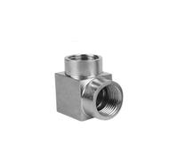 1 unidad de alta presión 1/8 "1/4" 3/8 "1/2" 3/4 "1" ángulo de codo macho hembra acoplador de 90 grados conector de tubería inoxidable 304 agua Gas(Female 1")