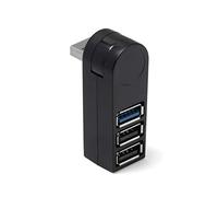 1 unidad de alta velocidad USB 2.0/3.0 HUB divisor multi USB de 4 puertos expansor USB múltiple accesorios de computadora para portátil PC (color: negro)