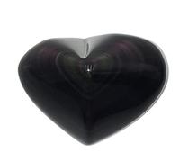 1 unidad de artesanías de piedra de cristal Natural, corazón de obsidiana arcoíris de México, 50g-230g for decoración del hogar, adecuado for el hogar Espécimen mineral de piedra (Color : 1pc 175g-19