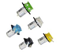 1 unidad de bomba dosificadora de Color DIY de 12V CC, cabezal dosificador peristáltico for agua analítica de laboratorio de acuario con tubo y conectores BPT 2 * 4 armados(WHITE,Pump head with BPT)