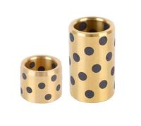 1 unidad de casquillo de grafito de latón tipo JDB, cojinete de manguito autolubricante, diámetro interior 70 mm, diámetro exterior 80/85 mm,Negro cobrizo,70x85x120 mm