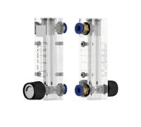 1 unidad de caudalímetro de tubo acrílico LZM-4T for montaje en panel, rotámetro de área variable ajustable(Gas 1-10LPM-6mm)