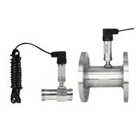 1 unidad de caudalímetro industrial con salida de pulsos de 4-20 mA, sin pantalla, sensor de líquido roscado de acero inoxidable 304(DN6-Thread,Pulse)