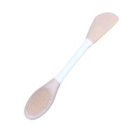 1 unidad de cepillo mascarilla Facial doble cabeza silicona, exfoliante, limpiador for eliminación espinillas, cepillos, película barro Para Barro, Arcilla(Beige)