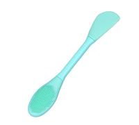 1 unidad de cepillo mascarilla Facial doble cabeza silicona, exfoliante, limpiador for eliminación espinillas, cepillos, película barro Para Barro, Arcilla(Green All)