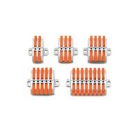 1 unidad de conectores de cable de acoplamiento rápido 2P, 3P, 4P, 5P y 6P, terminal rápido miniatura fijo, bloque de terminales de cableado eléctrico compacto.(19P)