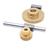 1 unidad de engranaje de turbina de cobre con eje helicoidal de acero inoxidable de 0,8 m, 20/25/30/35/40/50/60 dientes(B Worm-8mm,50 Teeth-12mm)