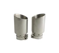 1 Unidad De Escape Universal Acero Inoxidable Mate, Apto Para Accesorios Coches Modificados, Boquillas Silenciador Para Coche Car Tail Tube(Left in51-out114)