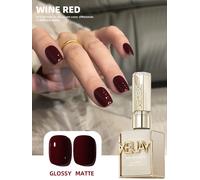 1 unidad de esmalte de uñas de Gel rojo vino de 15ml, esmalte de uñas de Gel puro para remojar sin limpiar, adecuado para todas las estaciones M043